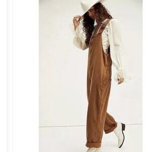 Free People Hunter Denim Rusty Brown We The Free Slouchy Adjustable  M